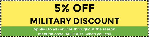 Discount 5% off service fee for Military Patrons | Mosquito Joe of Northeast VA